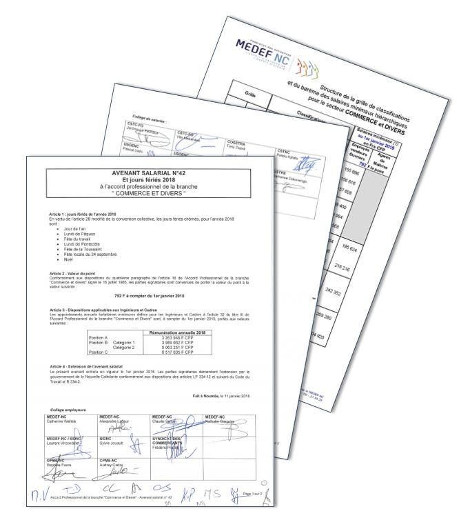 Salaires Conventionnels Medef Nc