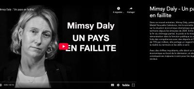 Interview de Mimsy Daly, Présidente du MEDEF-NC : "Un pays en faillite" - ITV NC 02/06/2025 