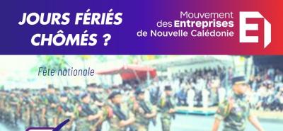 Le 14 Juillet 2025 est-il un jour férié chômé selon le droit du travail calédonien ?