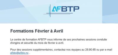 AFBTP - Les formations conduite d'engins et sécurité du mois de février à avril 2023