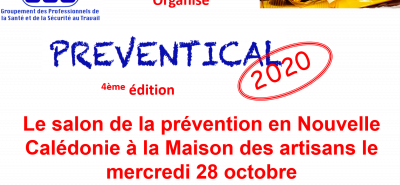 28 octobre Salon Préventical 2020 : le salon de la Prévention en Nouvelle Calédonie