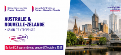 Mission d'entreprises MEDEF International en Australie et NZ du 29/09 au 03/10/2025