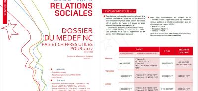 Bulletin MEDEF-NC RELATIONS SOCIALES | Salaires conventionnels, Paie et chiffres utiles, jours fériés 2023, SMG/SMAG